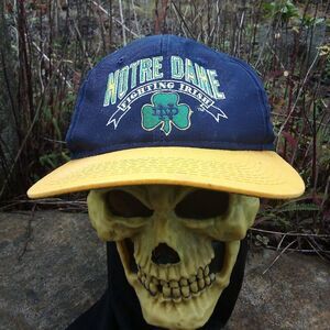 Vintage The Game Notre Dame Fightin Irish Snap Back Hat Broken